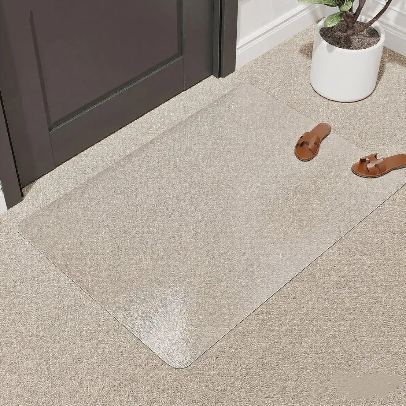 

Floor Mat for Home, 3' X 4' Waterproof Area Rug for Living Room, 0.08'' Thickened Plastic Floor Mat for Entryway, Kitchen