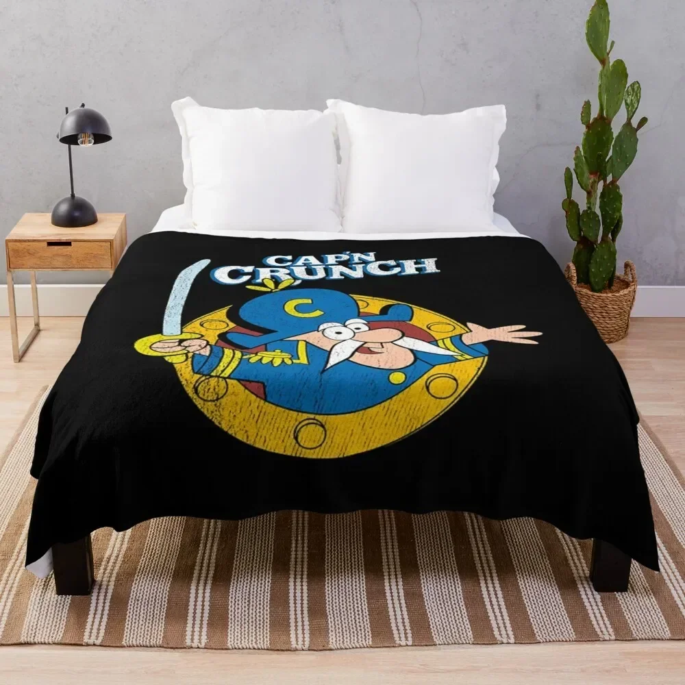 Vintage Crunch Cereal T-Shirt Throw Blanket For Sofa Thin Heavy Summer Beddings Hairy Blankets