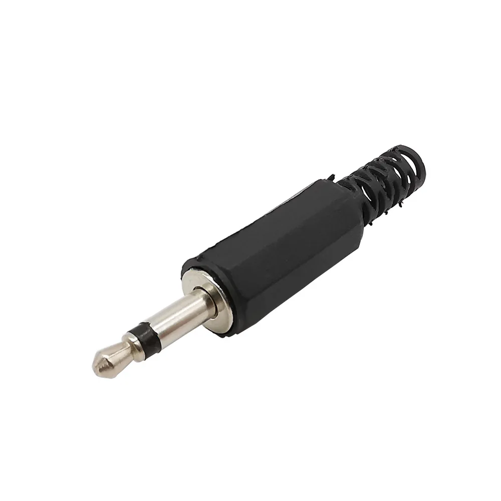 3.5mm Male Mono Plug Audio Adapter 2 Pole 3.5mm Plug Jack Single Channel Audio Headphone Cable Soldering Connector DIY Repair