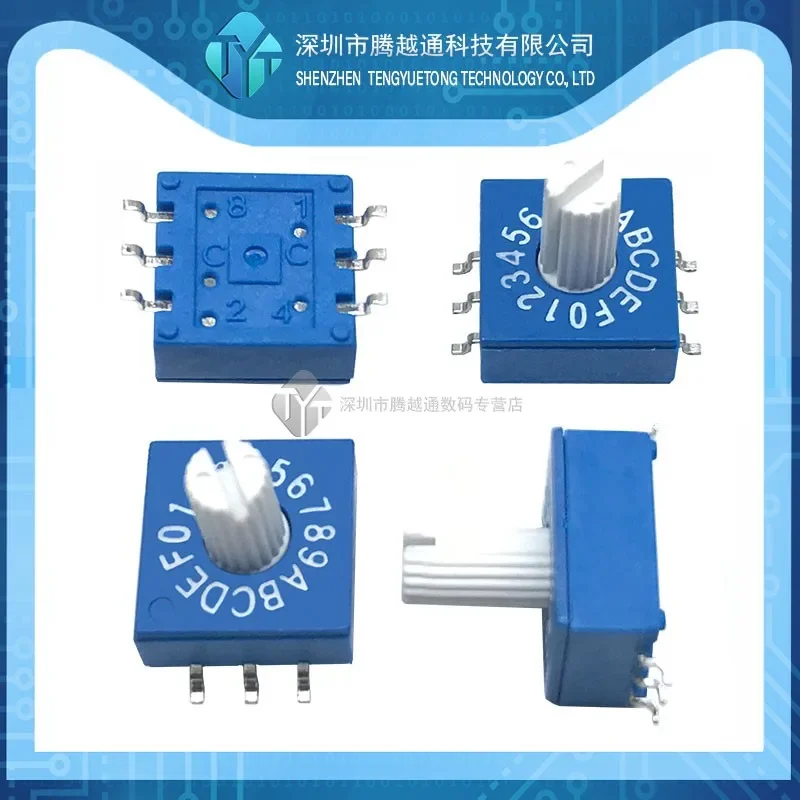 

5PCS/lot 0-F with handle rotary encoder switch DIP switch 10 position 16 position PCB encoder 8421C positive code 3:3