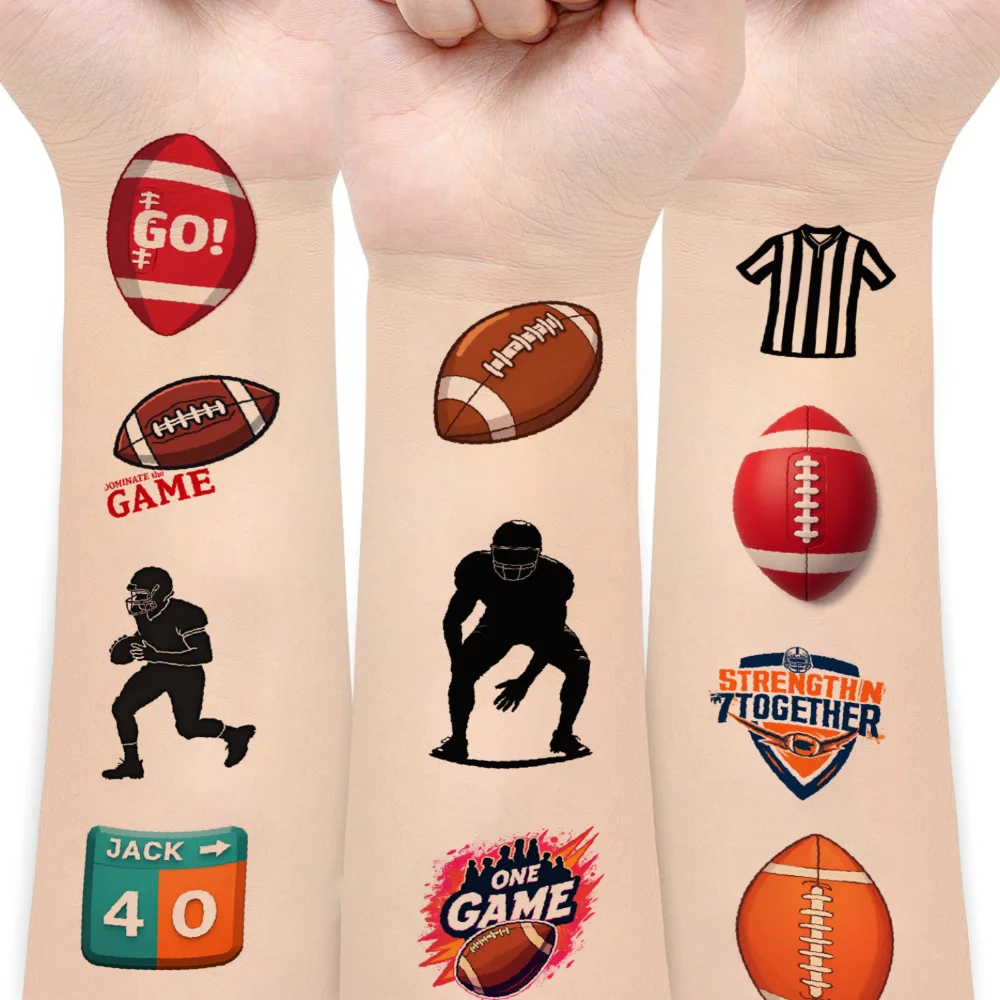 

54pcs Temporary Tattoo Sport Stickers Cartoon Football Stickers Temporary Tattoo Stickers For Adults Arms
