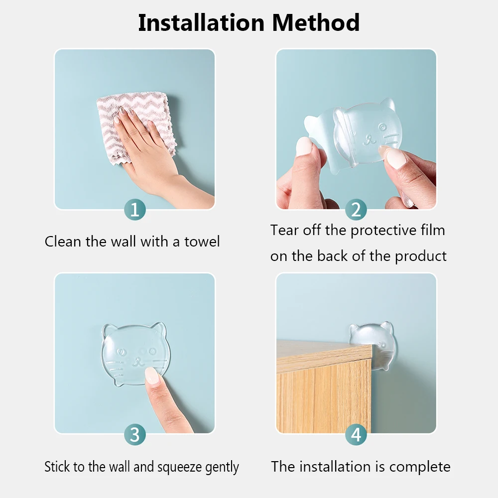 Silicone Refrigerator Anti-crash Pad Furniture Door Handle Bumper Wall Protector Door Stopper Doorstop