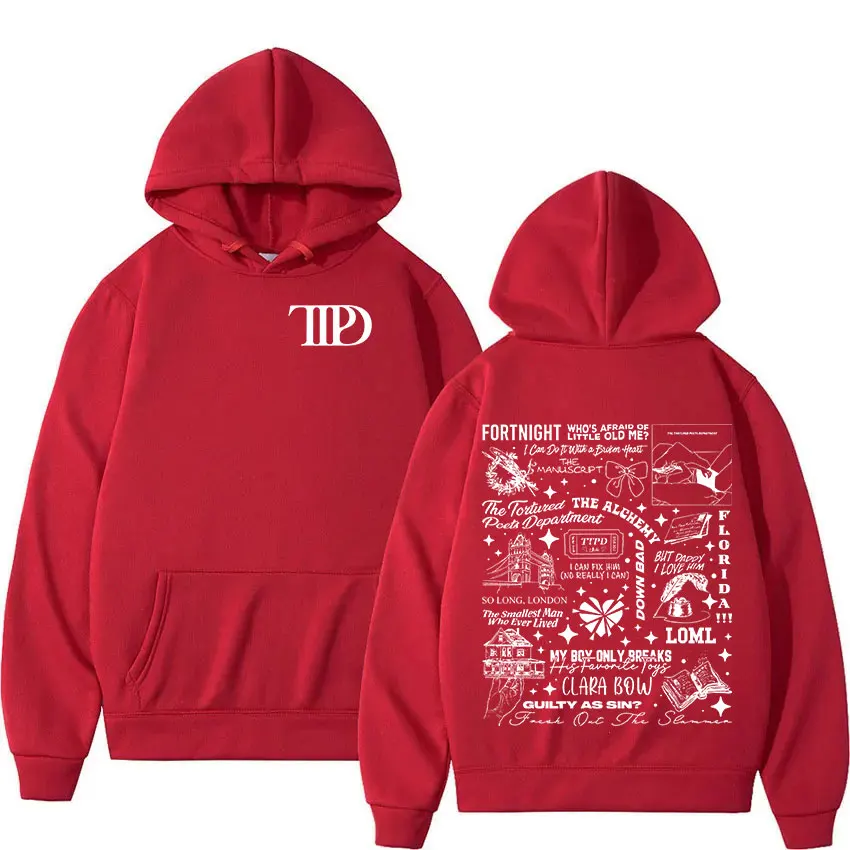 The Tortured Poets Department Music Album 2024 TTPD Hoodie Man Women\'s Retro High Quality Fashion Oversized Sweatshirt Pullover