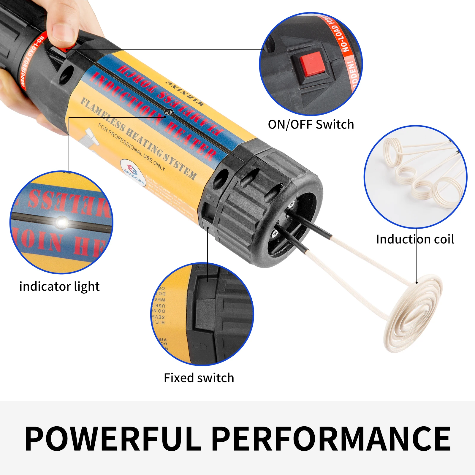 1250W Mini Flameless Magnetic Induction Heaters Car Bolt Remover Repair Tools 220v Spiral Induction Heating Element with 10 Coil