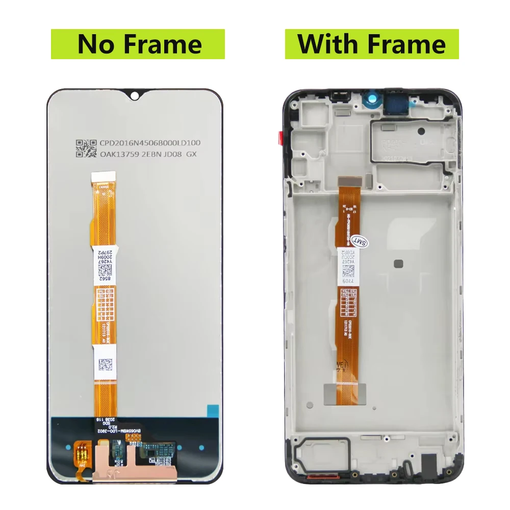 Layar 6.51 inci LCD tampilan layar sentuh, LCD untuk VIVO Y20 V2029 dengan bingkai rakitan Digitizer untuk vivo Y20 LCD