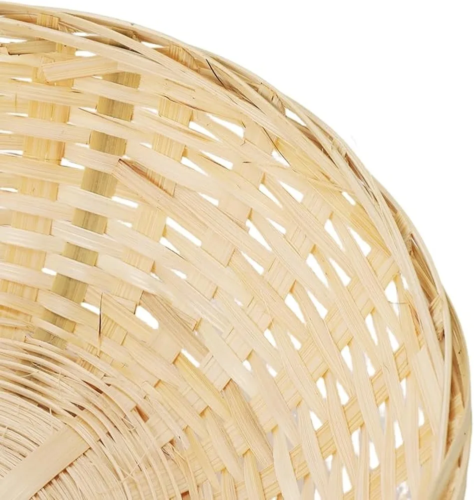 Wicker Basket Round Bamboo Baskets Pack Of 12 Storage Baskets Displaying Various Food Items Homes