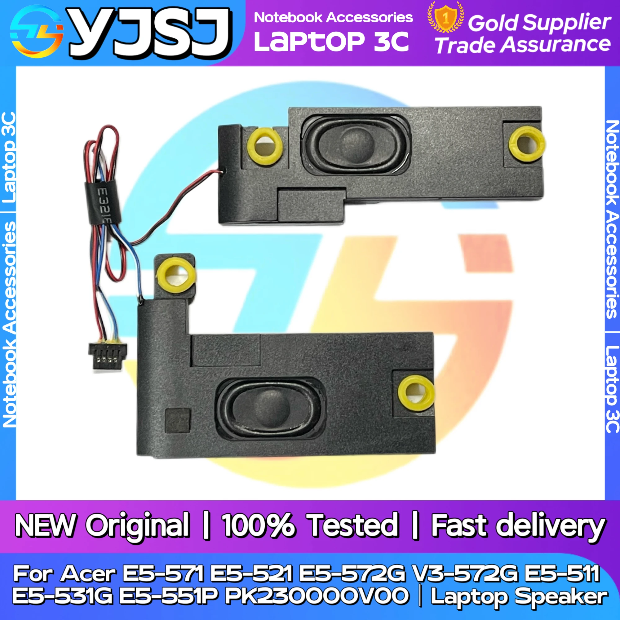 

New Original Laptop Notebook Audio Speaker For Acer E5-571 E5-521 E5-572G V3-572G E5-511 E5-531G E5-551P PK23000OV00