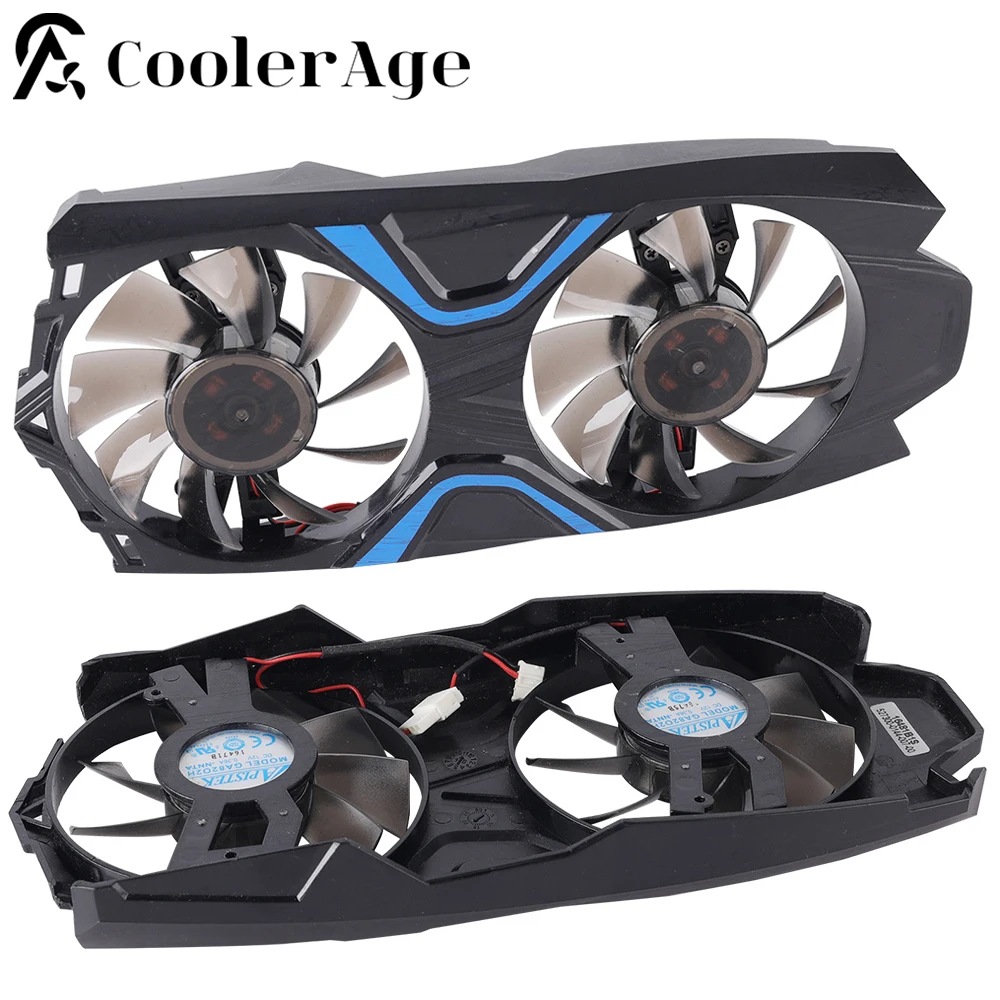 F​or Galax GeForce GTX 1050 1050Ti Video Card Fan with Shell 75MM GA82O2H GTX1050 GTX1050Ti Replacement Graphics Card Fan