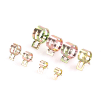 50Pcs 65MN Manganese Steel Galvanized Spring Hose Clamp Inner Dia 4mm-22mm Brute force Elastic Steel Buckle Water Pipe Hoop
