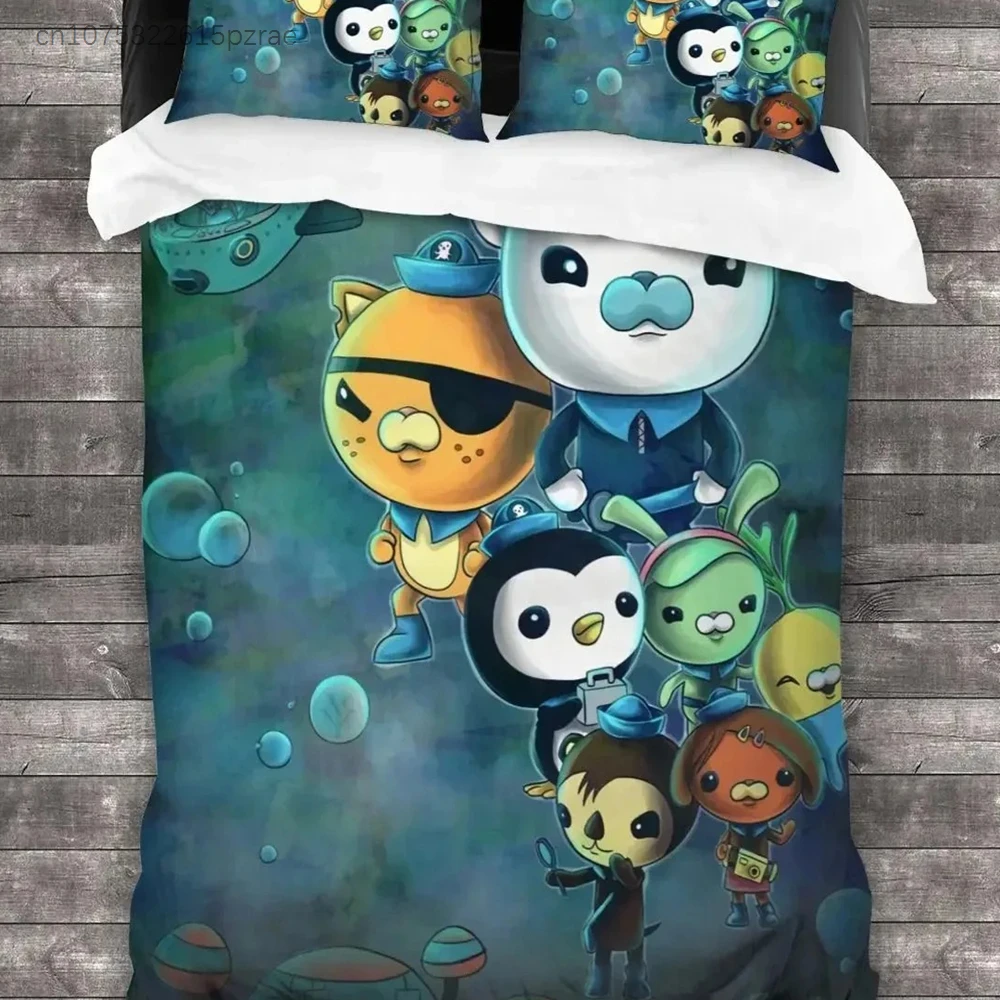 Duvet Cover Cartoon The Octonauts New Fashion Design Bedding Set Barnacles Quilt Cover Pillowcase Girls Boys Adult Bedding