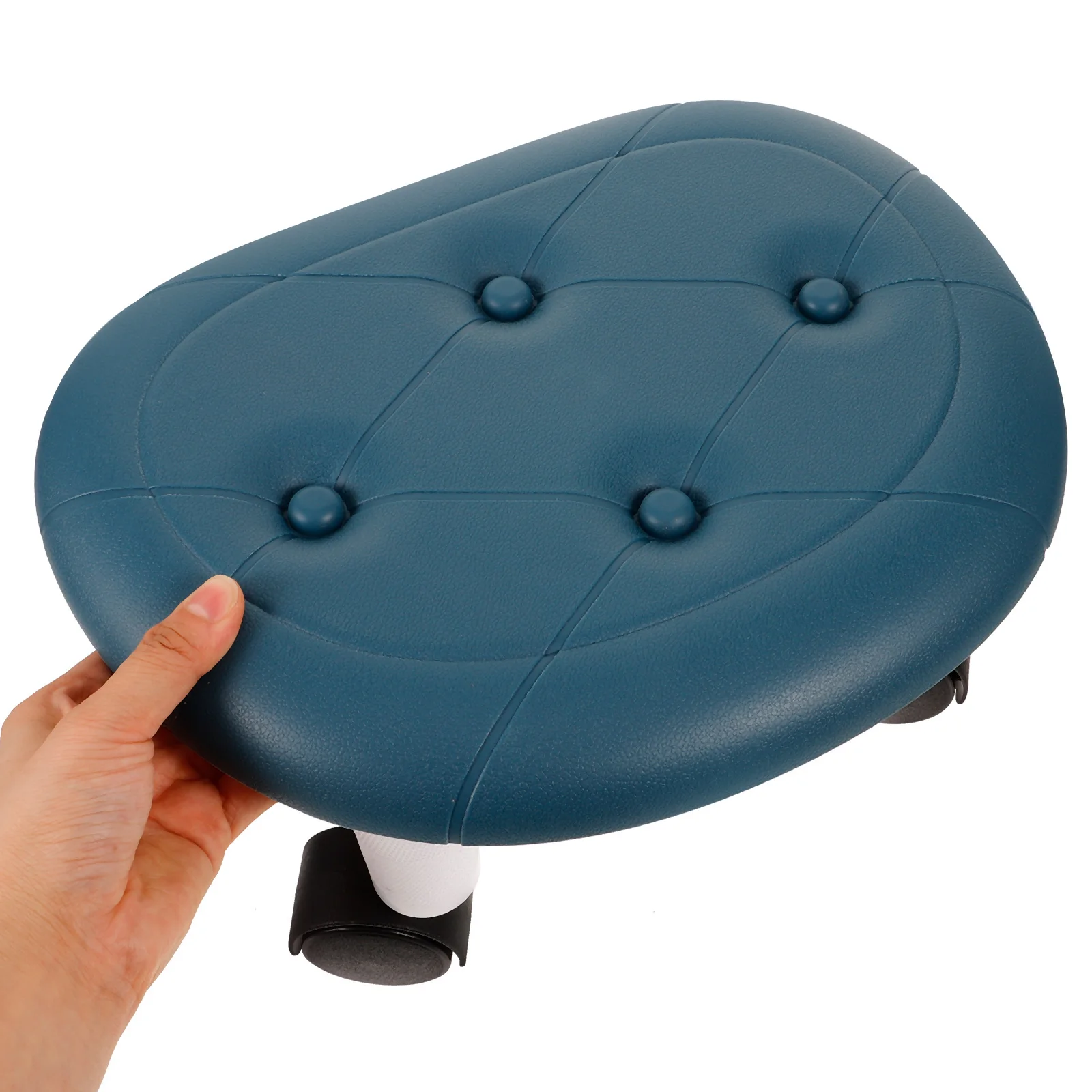 

Низкий маленький поворотный табурет на колесиках, пластиковый легкий табурет на колесиках для педикюра, маникюрного салона, подставка для ног для домашнего использования