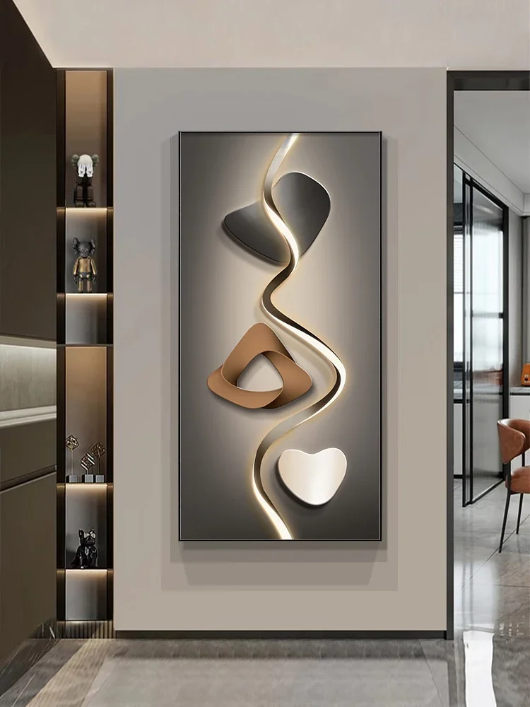 Abstract and minimalist entrance decoration painting, corridor and corridor hanging painting, high-end feeling, light luxury, mo