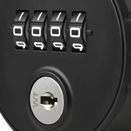 Mechanical 4 Digit Combination Lock Zinc Alloy with Backup Key for Cabinets Drawers Lockers ABS 1.6 1.9cm Spec