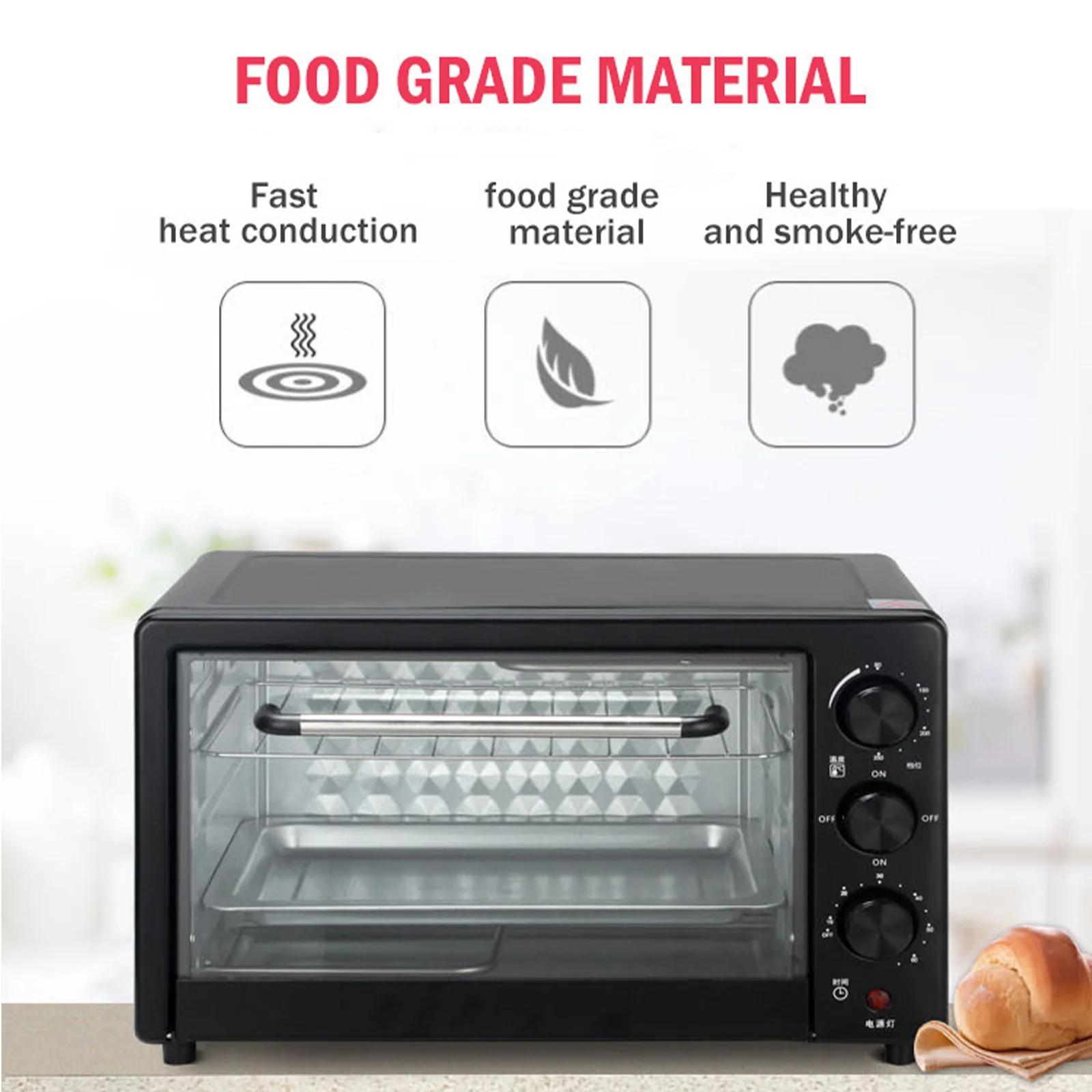 مقلاة هوائية 1000 وات سعة 22 لتر، فرن مقلاة كهربائية ساخنة بدون زيت مع تحكم باللمس وسلة غير لاصقة ونافذة مرئية، مقاس عائلي #6