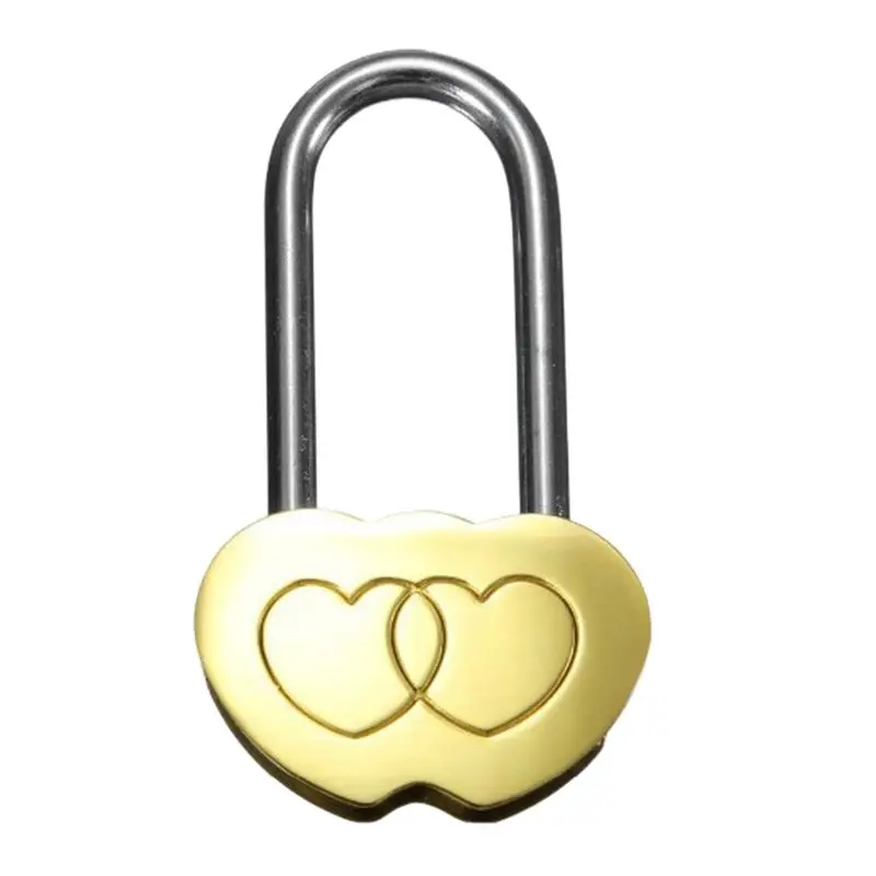 2024 New Personalized Padlock Engraved Double Heart Love Lock Valentines Anniversary Day Gifts Couple Christmas Gift