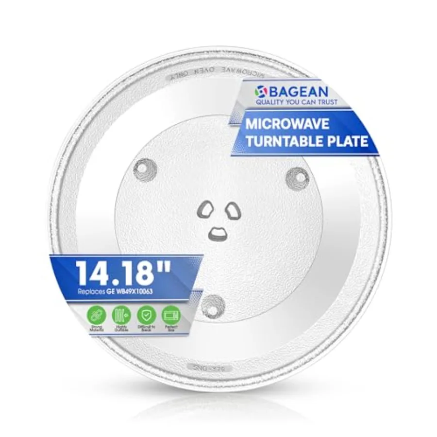

Microwave Plate Replacement Fits GE WB49X10063 Microwave Turntable Plate - Exact Replacement Microwave Glass Plate - Oven Rotat