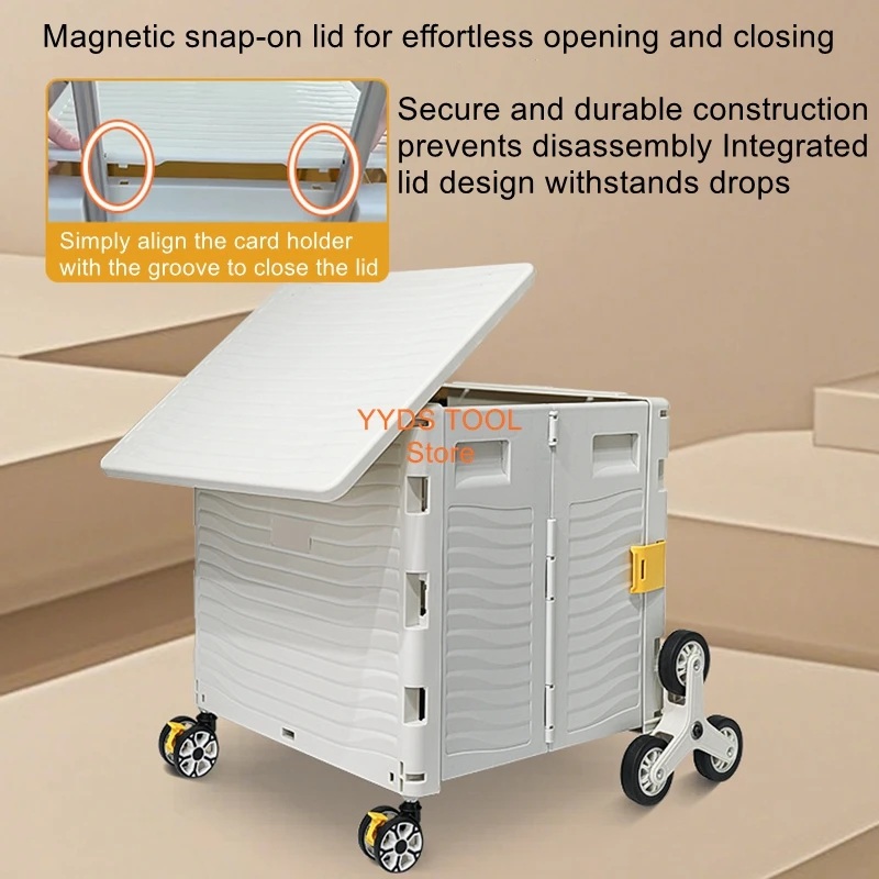 Carrello della spesa pieghevole da campeggio all'aperto Carrello di consegna portatile per la casa Carrello di carico per venditore ambulante