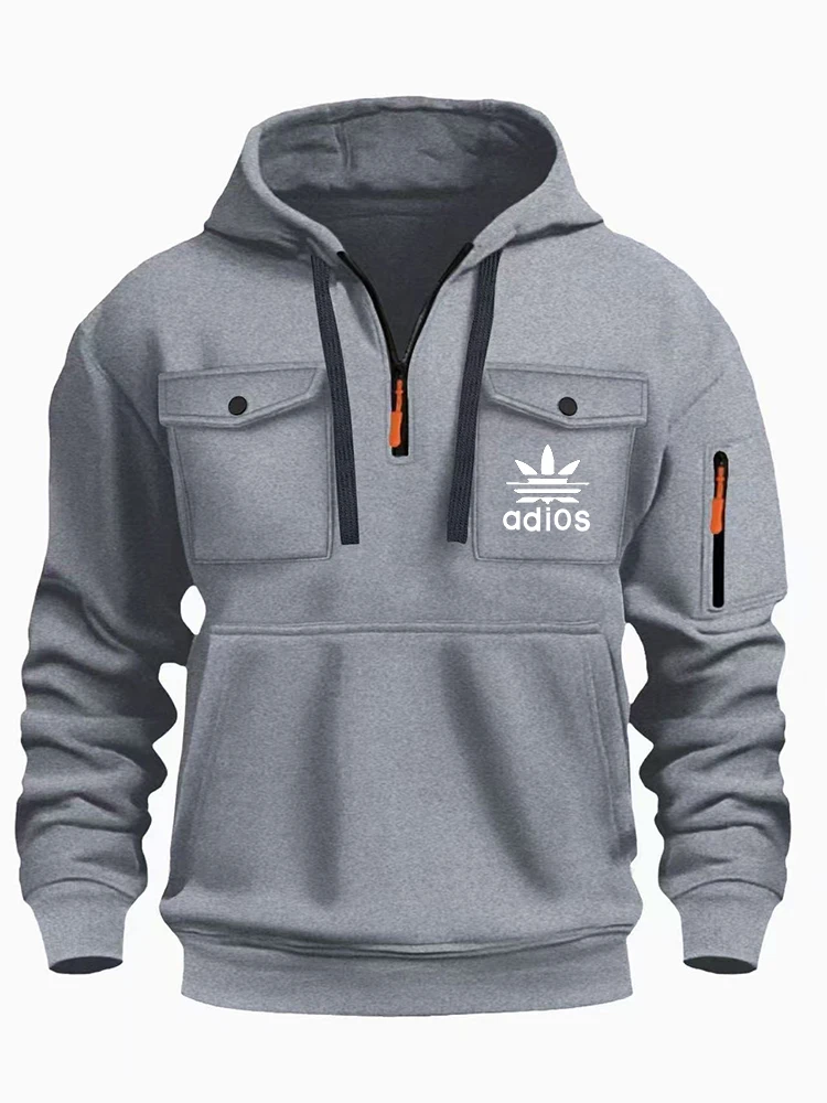 سترة بغطاء للرأس للرجال 2025 بلوفر دافئ كاجوال رياضي ملابس الشارع الشهير للرجال مع قلنسوة للمنزل في الهواء الطلق