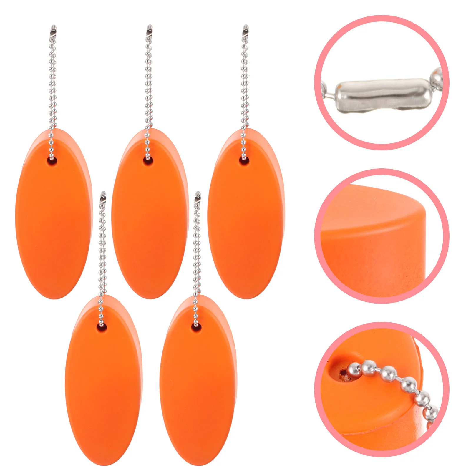 5 قطعة المفاتيح العوامة العائمة حلقة رئيسية إيفا شكل بيضاوي مقاومة للماء مفتاح ملحق للتجديف القوارب السباحة تجمع #3