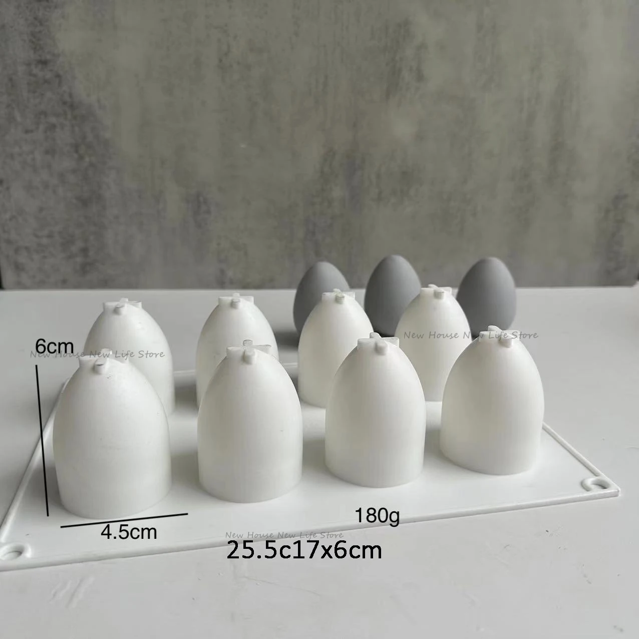 3D Egg Candle Silicone Mold DIY Mousse Chocolate Cake Craft Baking Tool Easter Simulation Egg Resin Plaster Mold Home Decor