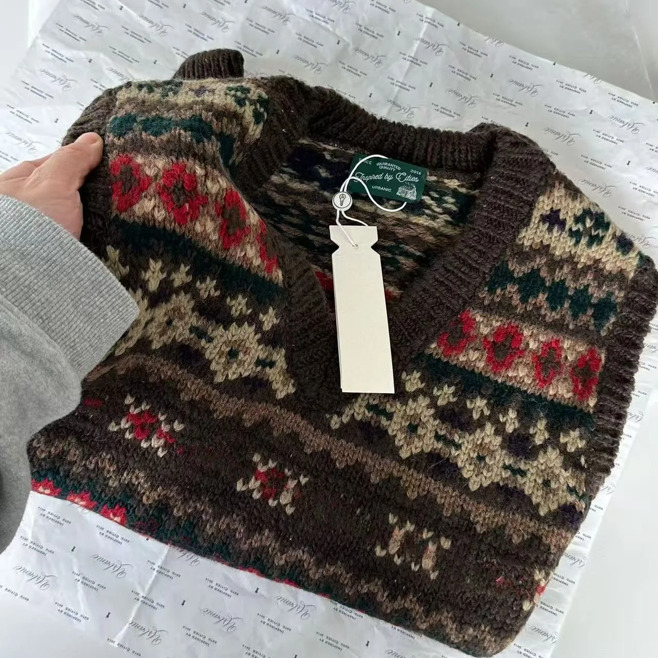 

Женский вязаный шерстяной жилет на осень-зиму, повседневный, винтажный, с вышивкой, из смесовой ткани Thiened Camere, производство Dongda Gate