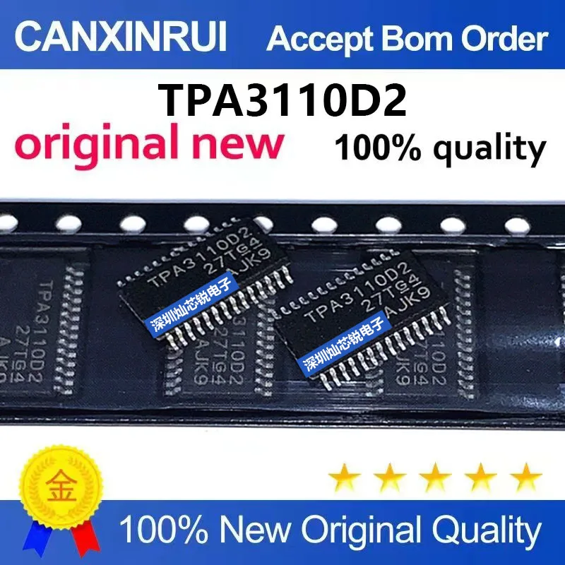 (5-100pieces)Brand New Original TPA3110D2 TPA3110 SMD HTSSOP28 Audio Power Amplifier Chip