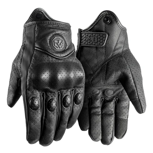 Imagen 2 del producto Guantes de motociclismo ORZ, piel de cabra, guantes de dedo completo, guantes para motocicletas, guantes