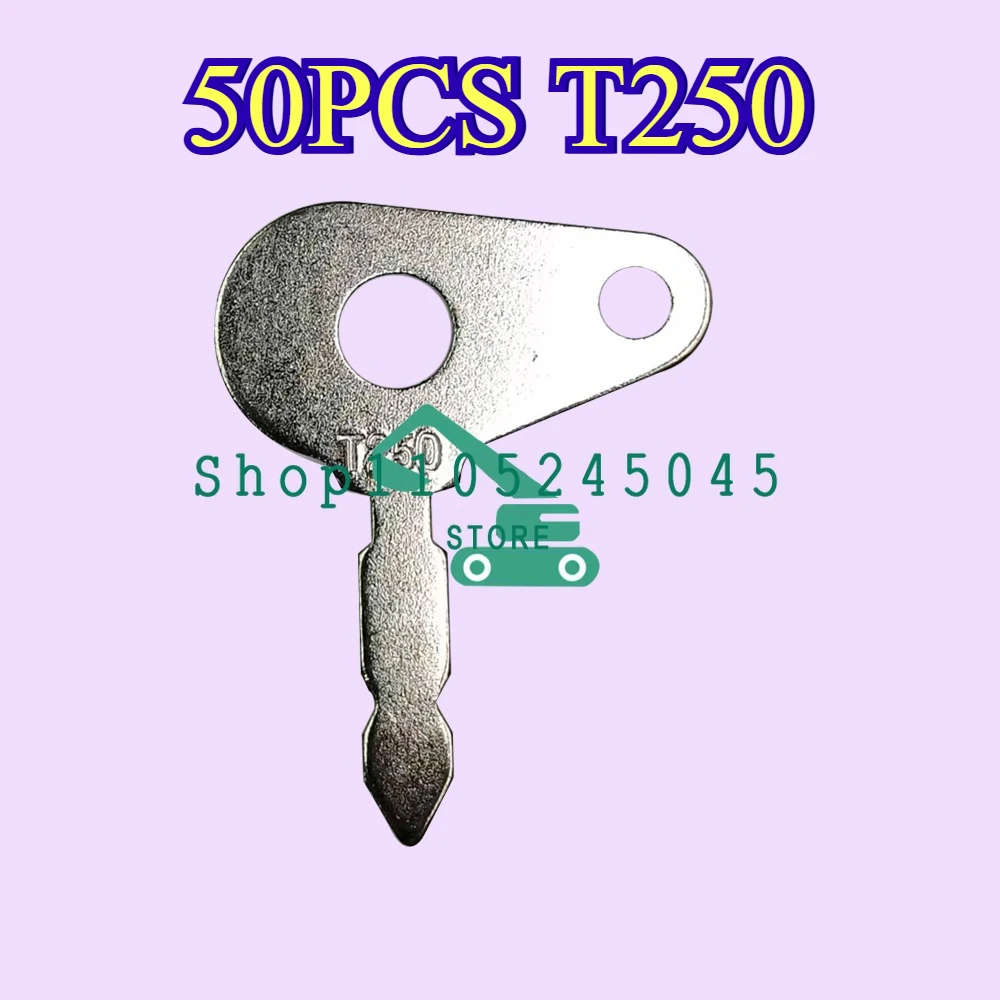 

50 шт. ключей зажигания T250 для экскаваторов Lucas, Benford, Terex, Case, Ford, Massey Ferguson, Master Plant 54324157