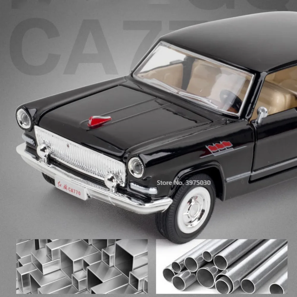 1:32 HongQI CA770 Alloy Metal Diecast Cars Model Toy Car Vehicles With Pull Back Sound And Light for Toys For Children Boy Gifts