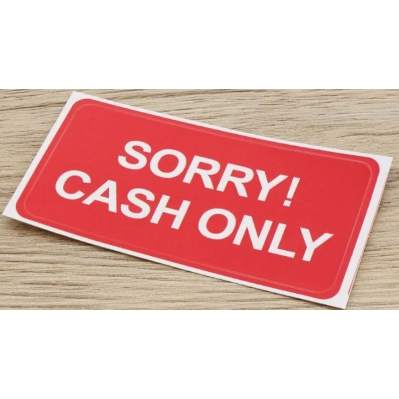 

Вините, только наличные, виниловые наклейки, только наличные, водонепроницаемая уличная наклейка для магазина, кафе, автомобиля, такси, бизнеса, офиса, красный, 15 см, ПВХ, KK