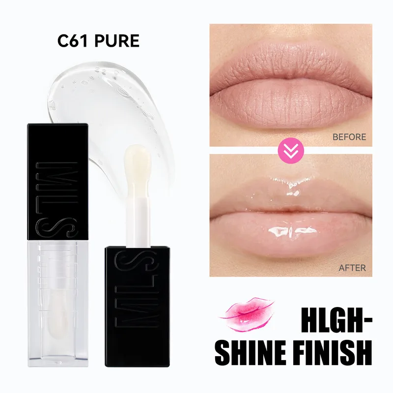 

MLSMILE 6 Colors Mirror Water Glaze Glass Pouty Lips Moisturizing Nourishing Pearlescent Oil Lip Gloss