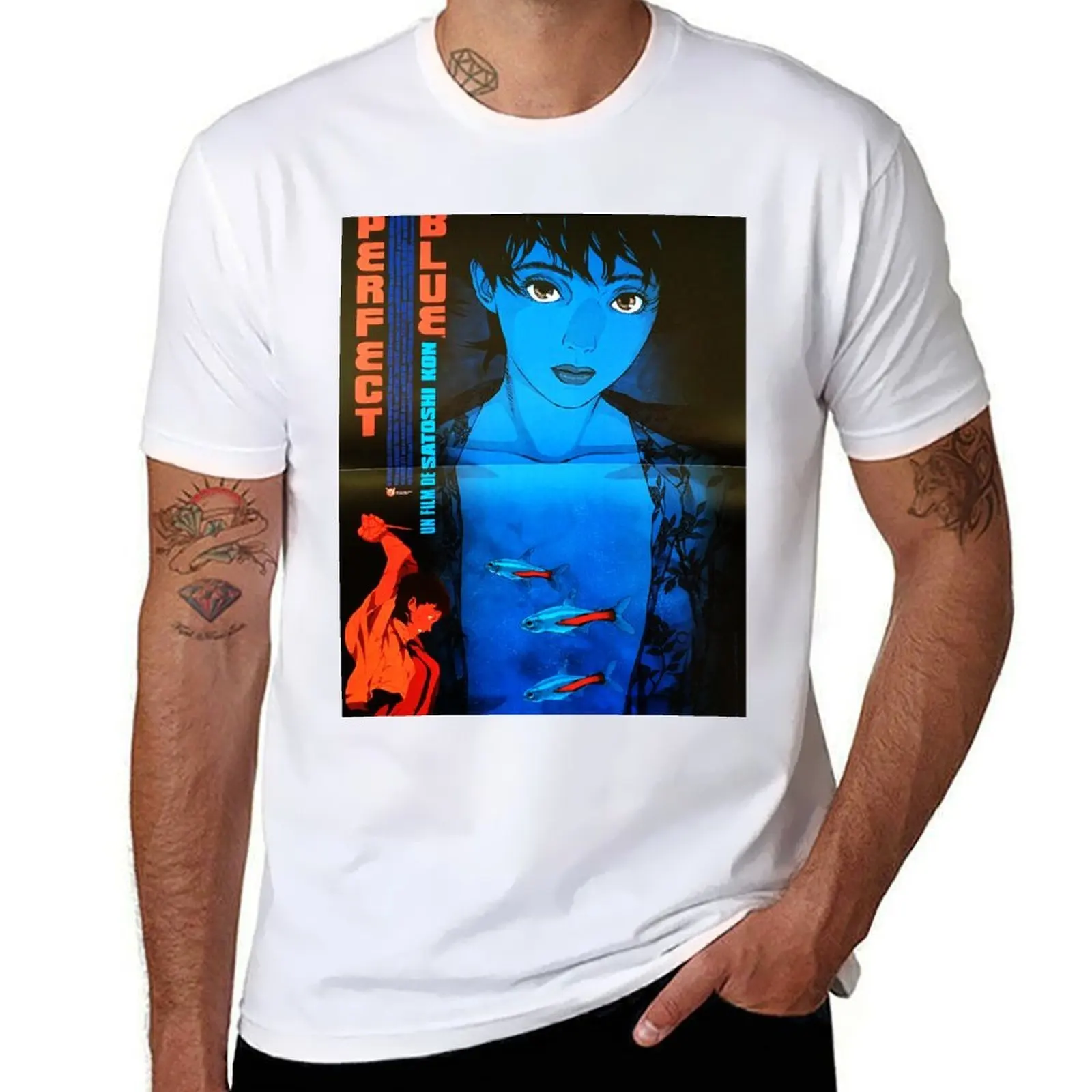 

Perfect Blue Poster T-Shirt t shirt man designer t shirts for man cotton soft T-Shirt