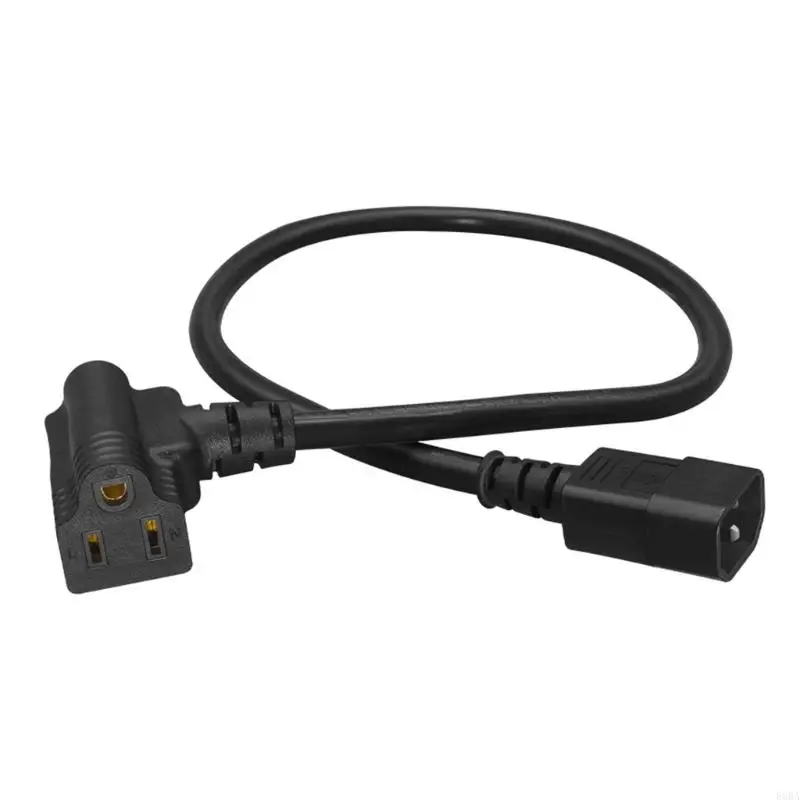 

C14 to C5 5-15R Splitter Power Plug Cord Adapter Single IEC 320 C14 Male to C5 NEMA 5-15R Splitter Cable for Electronic