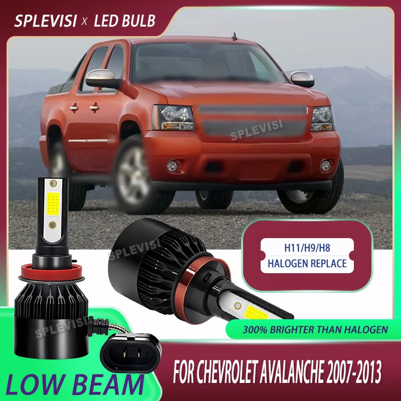

LED Low Beam H11/H9 Halogen Replace Superior Night Vision 6000lm/Bulb For Chevrolet Avalanche 2007 2008 2009 2010 2011 2012 2013