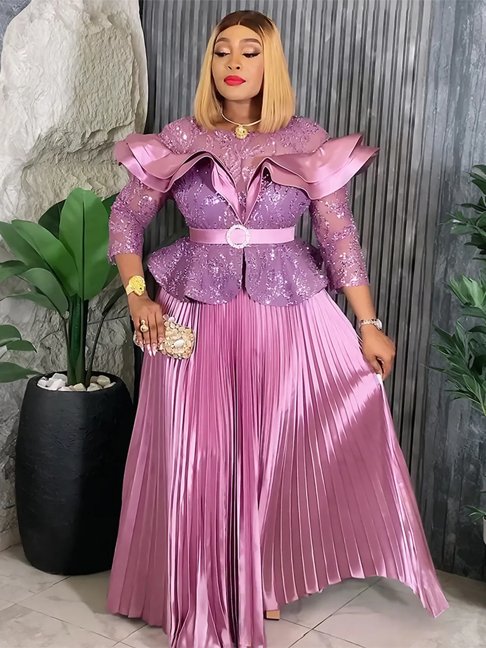 Robes élégantes à manches longues pour femmes, robe de soirée de mariage, vêtements d'anniversaire, d'automne et d'hiver, de luxe, à paillettes, Maxi, 2025