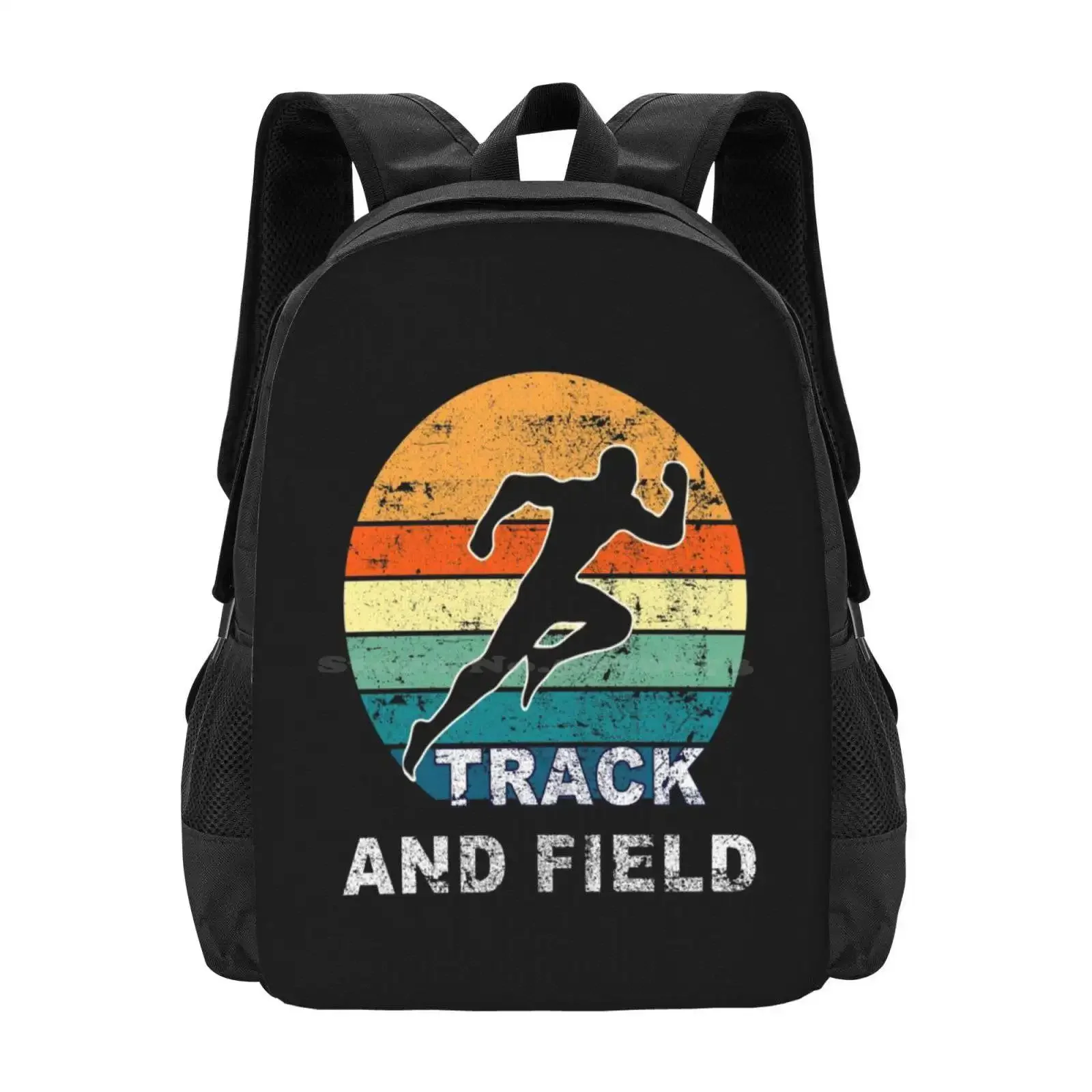 Track And Field / Track & Field Funny / Running Motivation School Bags Travel Laptop Backpack Track And Field Track And Field