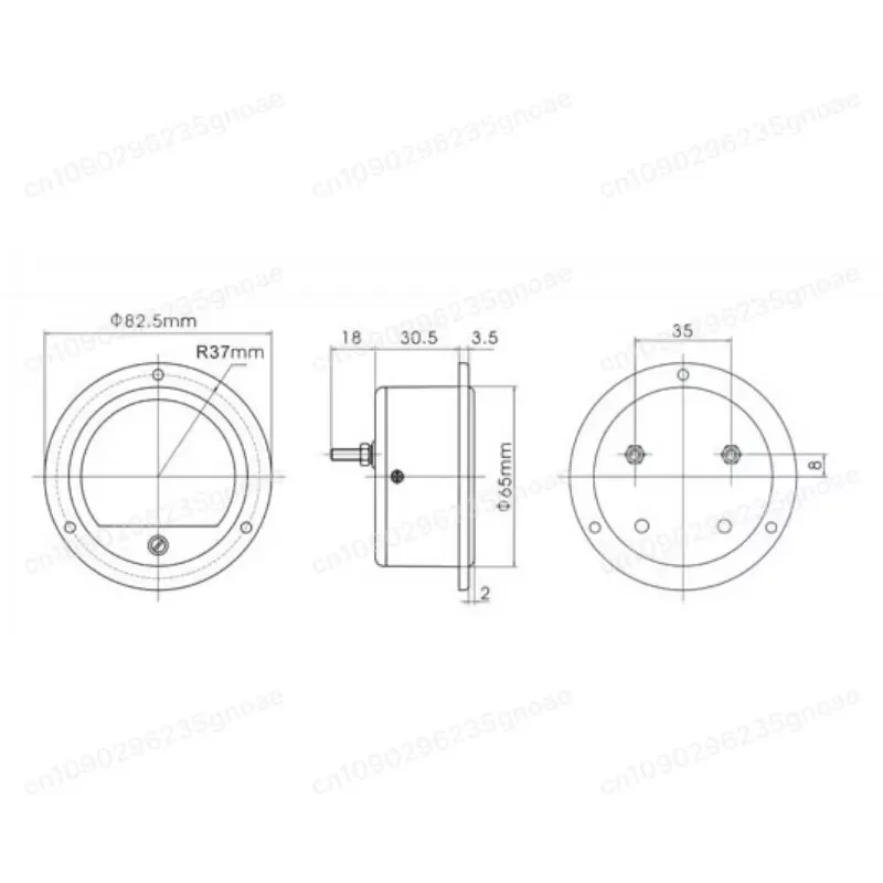 SD-65 Circular Black Pointer Meter Head Retro Dial Vu Meter Level Voltage Strap Yellow Backlight Customizable Blue Backlight