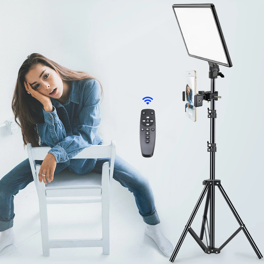 LED Video Light Photograph Fill Lamp Studio Photograph Light 3200K-6000K Cri95+ for Gaming Streaming Youtube Web Conference