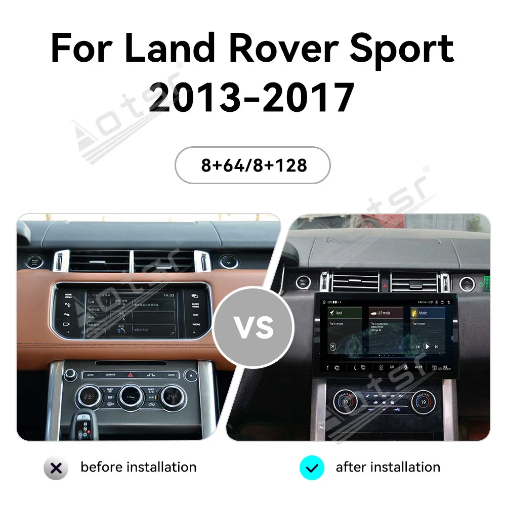 13.3 Inch Car Radio For Land Rover Sport 2013-2017 Android 13 Multimedia Player AI Screen GPS Navigation DSP BT Car Accessories