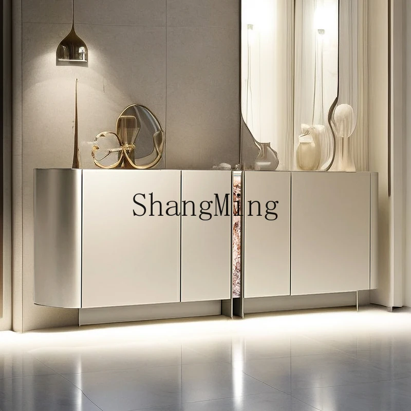 

CL Minimalist Luxury Entryway Shoe Cabinet Lacquered Solid Wood Large Capacity Entryway Wall-Mounted Sideboard