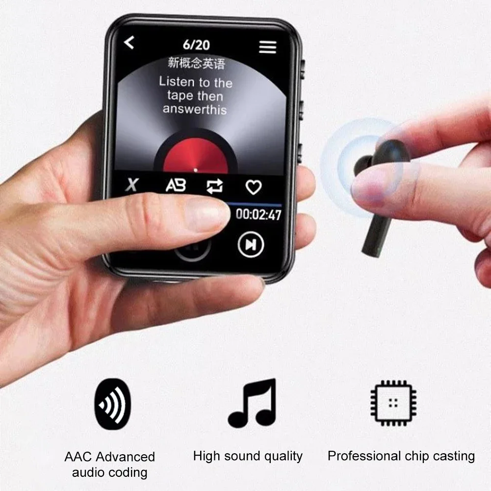 MP3 MP4 Player Lossless Music Player Bluetooth 5.0/5.3 MP3 MP4 Player 1.8/2.4 Inch FM Radio Recording E-Book Walkman MP3 MP4 - view 2