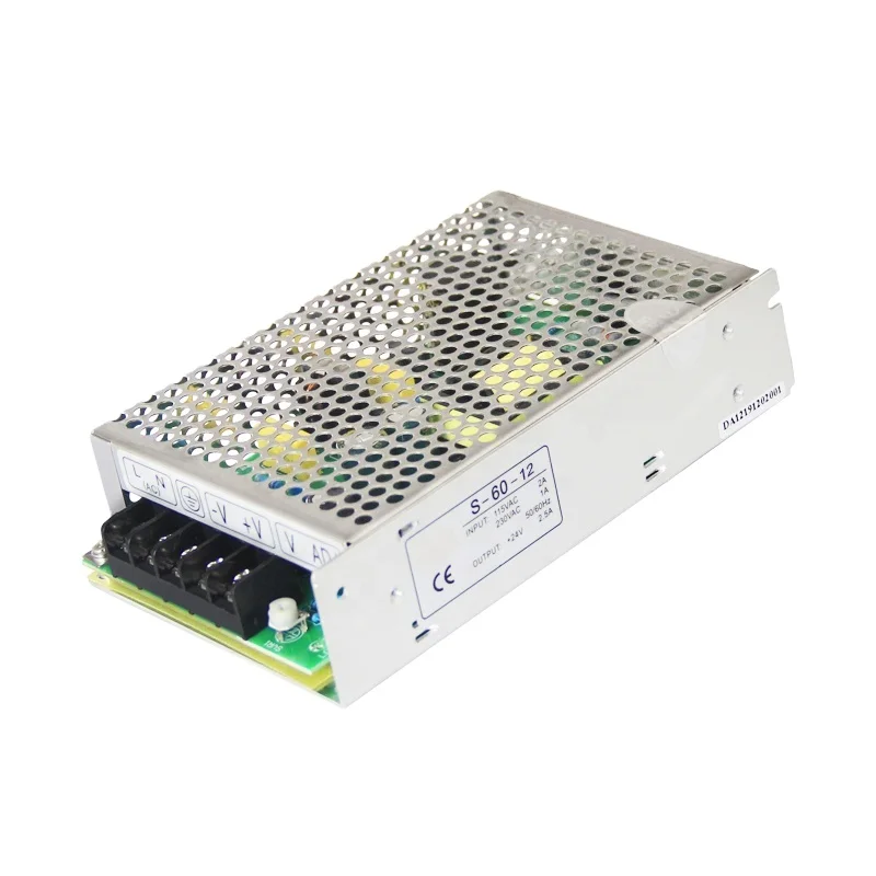 

Switching Led Power Supply Intelligent CE ROHS S-60-12 60W 5 Amp 220V 12v With 2 Years Warranty Single