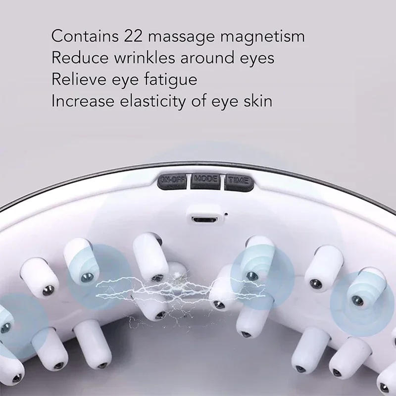 Eye Care Massager Electric Eye Massager Magnetism Eye Massager 9 Vibration Modes Mind Relax USB Rechargeable Health Care Massage