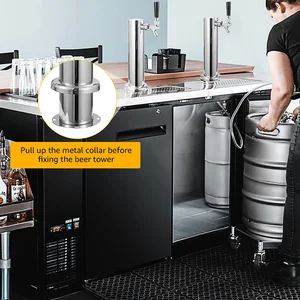 Single Tap Draft Beer Tower, Chrome Dispenser Tower with Spring, Faucet of Beer Brewing, Hose and Key, Better to Install 6 MAIN SALES CHAPEIRA - №4