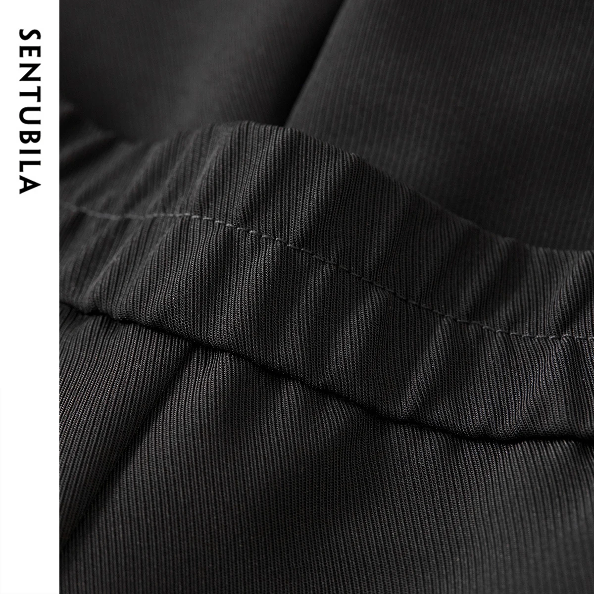 SENTUBILA Women Shorts 2025 Summer High Waist Folds A Line Wide Legs Twill Texture Ladies Solid Color Women Clothing 152K58764