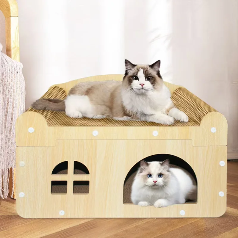 Cat Nest House Sofa Detachable Multi functional Cat Scratch Board Two layer Cat Villa Nest Vertical Four seasonUniversalCatHouse