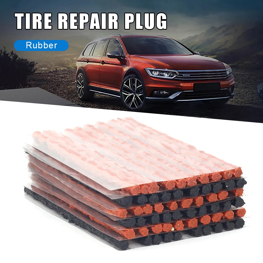 

50/100PCS Car Bike Tyre Tubeless Seal Strip Plug Tire Puncture Repair Tools Recovery Kit For Tubeless Tire No Need For Glue