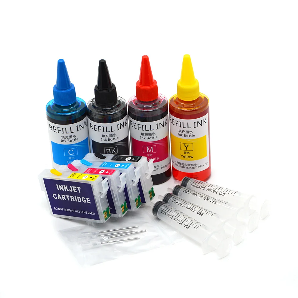 232 232xl Cartucho de tinta de recarga com chip e tinta corante 400ML para Epson XP-4200 XP-4205 WF-2950 WF-2930