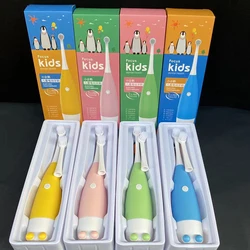 Children Electric Toothbrush Soft Bristles Cute Little penguin Cartoon Replace Brush Head Baby Kids Dental Oral Hygiene Care