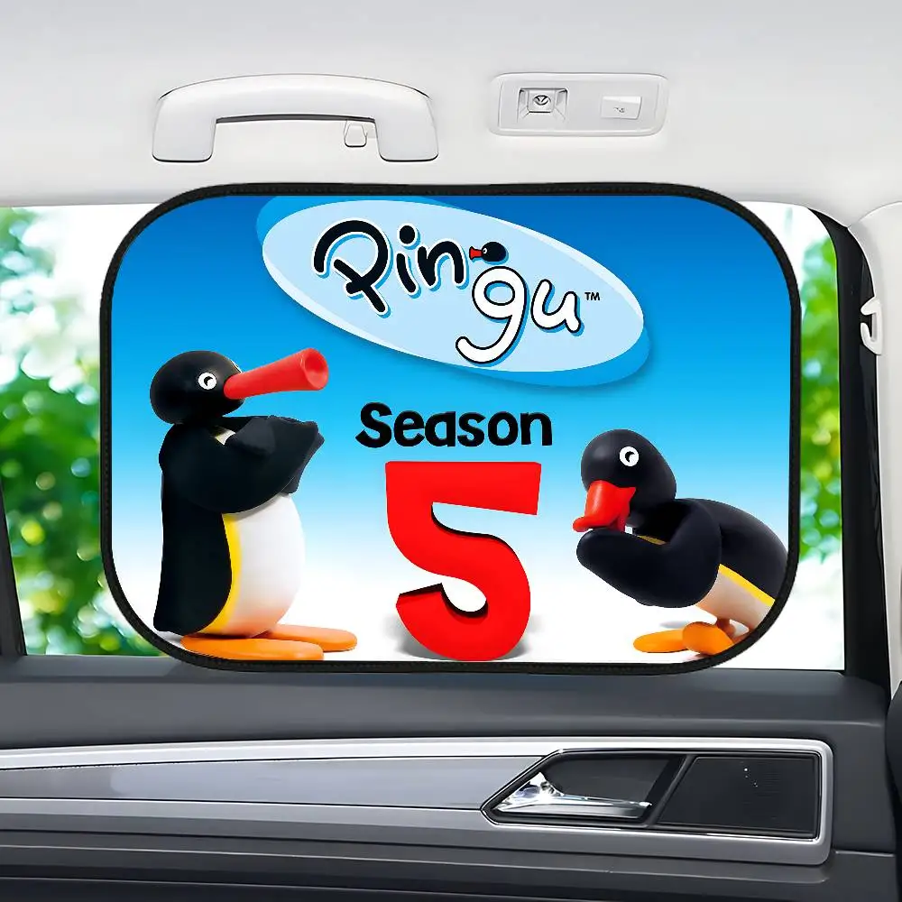 P-PinguS الكرتون عام نافذة السيارة ظلال الشمس يغطي مقعد الشمس حماية ساكنة تتشبث السيارات ظلال تعتيم للمركبات